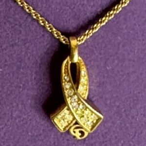 Dior Vintage Gold Pendant Necklace